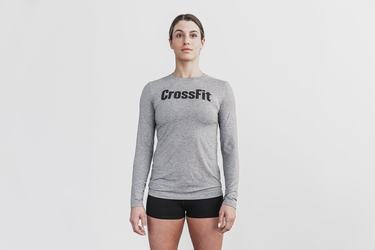 Nobull Crossfit® Women's Long Sleeves Grey | Australia (QD5168)